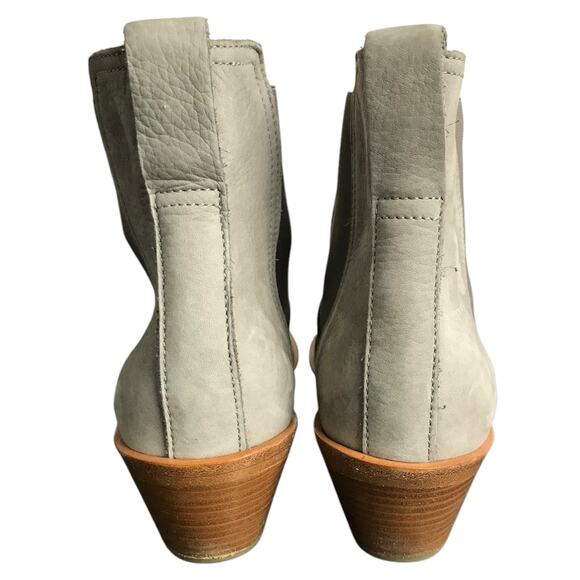 rag & bone Dixon Chelsea Boots Womens US6.5 EU37 Gray Nubuck Bootie 2" Heel - Picture 4 of 8